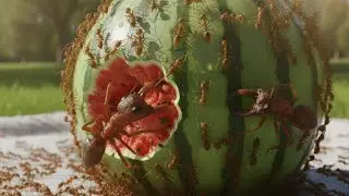 1000 Red Fire Ants vs A Watermelon | Incredible Teamwork