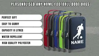 Personalised Name Football Boots Bag Children's Sports Bags Rugby PE Gym Kit Bag for Boys Girls Kids