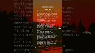-December Prayer- #youtubeshorts #decemberprayer