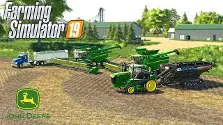 MILLENNIAL FARMS FIRST DAY OF HARVEST! | (ROLEPLAY) FARMING SIMULATOR 2019