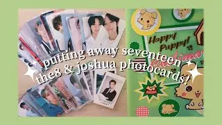 🌈 putting away 50+ seventeen photocards! joshua and minghao collections!
