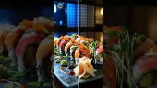 Symphony of Sushi: The Art of Japanese Elegance  #bessara #foodfromabove #luxuryfood