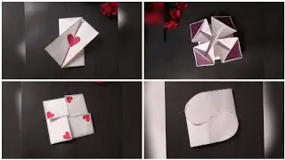 DIY: 4 Mini Paper Cards |Easy Secret Message Mini Cards |Paper Craft |Paper Card Making.