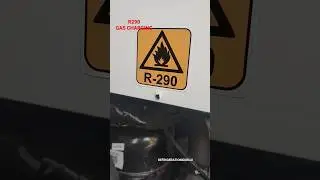 R-290 Gas charging in deep freezer #refrigeration #deepfreezer #freezer #celfrost #middleby
