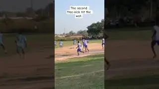 The second free-kick hit the wall. #football #viral #sports #match #trend #live