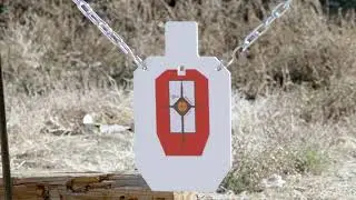 EZ Aim&reg; HardRock Steel Targets - Steel Gong Targets, IPSC Style Silhouette, Target Spinners