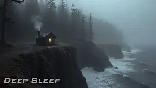 Healing Piano for Deep Sleep & Focus | Foggy Cliffside Cabin Ambience