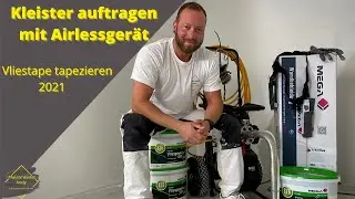 Kleister auftragen mit Airlessgerät/ Glasvlies kleben