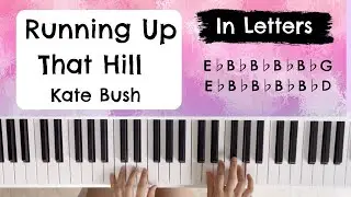 Running Up That Hill - Kate Bush (Piano Tutorial in Letters) #runningupthathill #katebush
