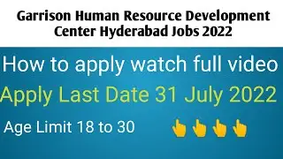 Garrison Human Resource Development Center Hyderabad Jobs 2022 | Pak jobs portal