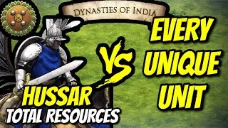 HUSSAR (Gurjaras) vs EVERY UNIQUE UNIT (Total Resources) | AoE II: DE
