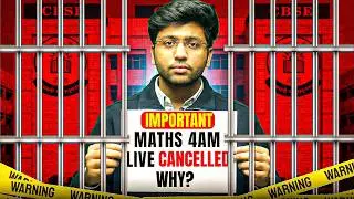 Maths 4Am Live Cancelled !! ⚠️🌟 | Shobhit nirwan | Next Toppers | Mission Jeet| @NextToppers-feels 