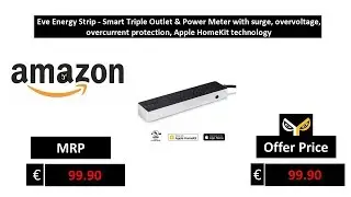 Eve Energy Strip - Smart Triple Outlet & Power Meter with surge