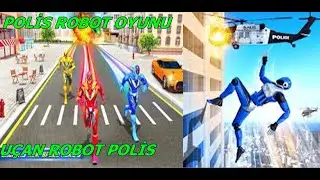 3D U&ccedil;an Robot Polis, Mobil Silah Oyunu, Police Speed Hero Android, Robot Game, Oyun Videoları 2021
