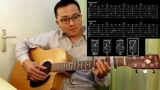 Est-ce que tu m'aimes - Ma&icirc;tre Gims - tuto FR guitare lesson tablature chord accords music