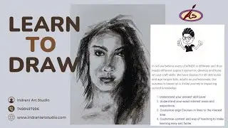 Live session | Soft Charcoal sketch | Regular practice | Sketching | by Artist Indrani Bannerjee