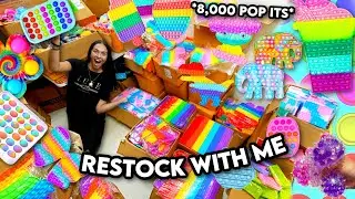 Restock my Fidget Toy Business With Me!🌈  *Pencil Case Pop Its, JUMBO Pop Its, Purse Pop Its* 🌈
