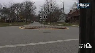 Cleveland Heights builds temporary roundabout at intersection prone to car accidents