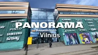 Panorama -  fancy shopping mall in Vilnius, Lithuania -