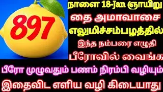 நாளை 18-Jan தை அமாவாசை பீரோ முழுக்க பணம் நிரம்பி வழிய ஒரு எலுமிச்சம்பழத்தை இப்படி வைங்க இரவு12க்குள்