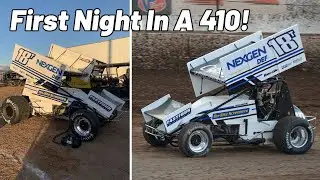 My First Laps in A 410 Sprint Car! (900 HORSEPOWER)