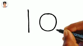 How To Draw Ant From 10 Numbers || Easy Ant Drawing For Beginners