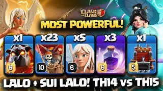 After Update Th14 QC LaLo🔥Th14 Sui Lalo✨Th14 Queen WALK Lavaloon | Best TH14 vs Th15 Attack Strategy