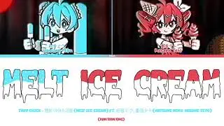 TRAP CHICK &ndash; Melt ice cream ft. Hatsune Miku, Kasane Teto | Color coded lyrics (KAN/ROM/ENG) 