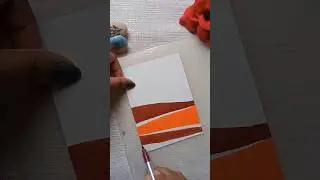 Making abstract art🤎🧡 using brush pen 😱#trendingshorts#shorts#art#easy