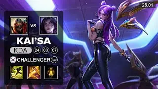 Kai'Sa vs Zed Jungle - KR Challenger - Patch 26.01 Season 16
