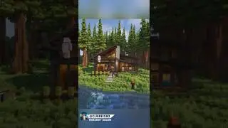 Minecraft Small Modern Log Cabin