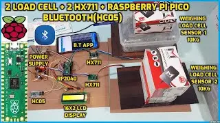 Bluetooth Weighing Scale with Multiple Load Cell & HX711 Module using Raspberry Pi Pico and HC05