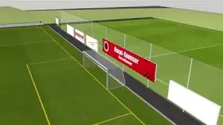 Kunstrasen Arena Leipzig Schleu&szlig;ig (inkl. Sponsoren-Werbefl&auml;chen)