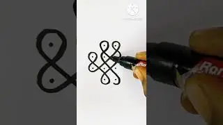 easy sikku kolam/4 dots sikku kolam/ sikku kolam with dots #shorts #sikkukolam #4dotssikkukolam