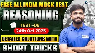 All India Free Railway Mock Test 📝 | Reasoning Mock Test Solution - 06 | Reasoning by Lakshya Sir