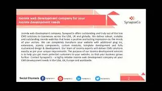 Joomla web development company - SynapseCo