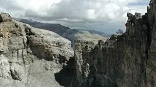 Swiss Aerial Stock Footage rocky scenery in Glarus Alps, 4K DCI Luftaufnahmen Glarner Alpen Schweiz