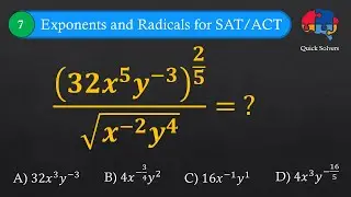 Tough SAT/ACT Exponent & Radical Question Solved Step-by-Step! | Must-Know Trick