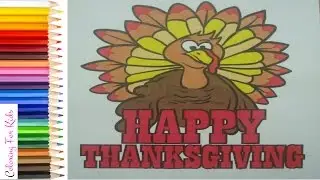 Coloring Pages For Kids - Turkey Thanksgiving - how to color turkey #thanksgiving #turkey