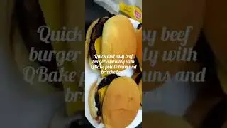 Qbake it, potato buns and brioche buns into beef burger an easy quick recipe #easyrecipe #Qbake
