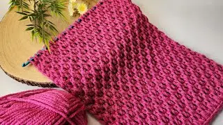 Radiant Ruby Tunisian Stitch ~ Graceful Glamour in Every Loop!