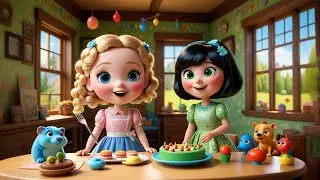 Five Little Dolls Bake a Cake | Fun Baking Song | Sweet Nursery Rhyme for Kids