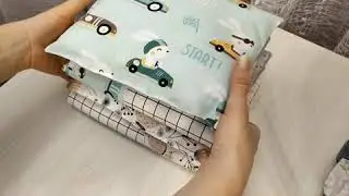комплект постельного белья для кукол фабрики Весна 43 см/review, bed linen in the crib for dolls