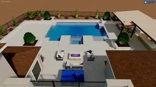 Andrews pool backyard renovation