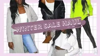 Winter Sale Haul 2019 | PRETTY LITTLE THING, DYNAMITE, ARITZIA | Try on Haul