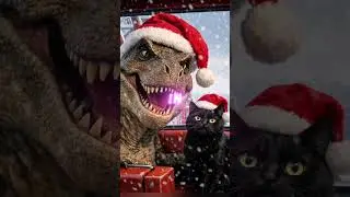 See you next year, Christmas!❤️🦖🐈&zwj;⬛☕👋 #christmas