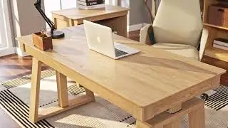 Best Light Wood Standing Desk with Drawers | Ark EL by Eureka Ergonomic