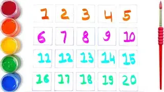 Learning Numbers 1 to 20 | Drawing, Painting and Coloring for Kids & Toddlers | counting for kids