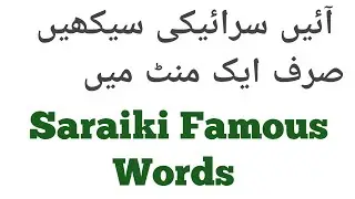 Qualities in Saraiki | Saraiki Lecture | Saraiki Learning