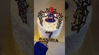 #Spider-Manthemecake/#withoutfondantcake/#toyspiderman/#chocolateweb 🥳